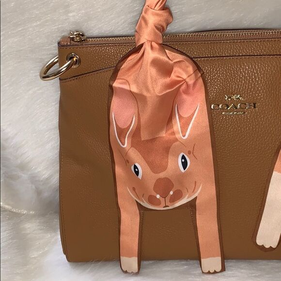 Bunny🐰 rabbit Twilly Bandeau Hair Neck Bag Tie  - Picture 2 of 6